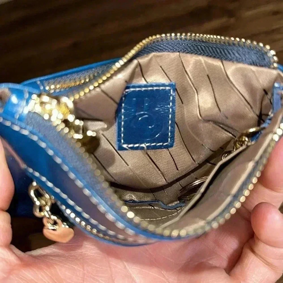 MDBM UK Maison de Beaute Marseilles LIMOGES Small Wallet Prussian Blue MSRP $49 - Picture 10 of 15